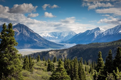 Mountain hiking view